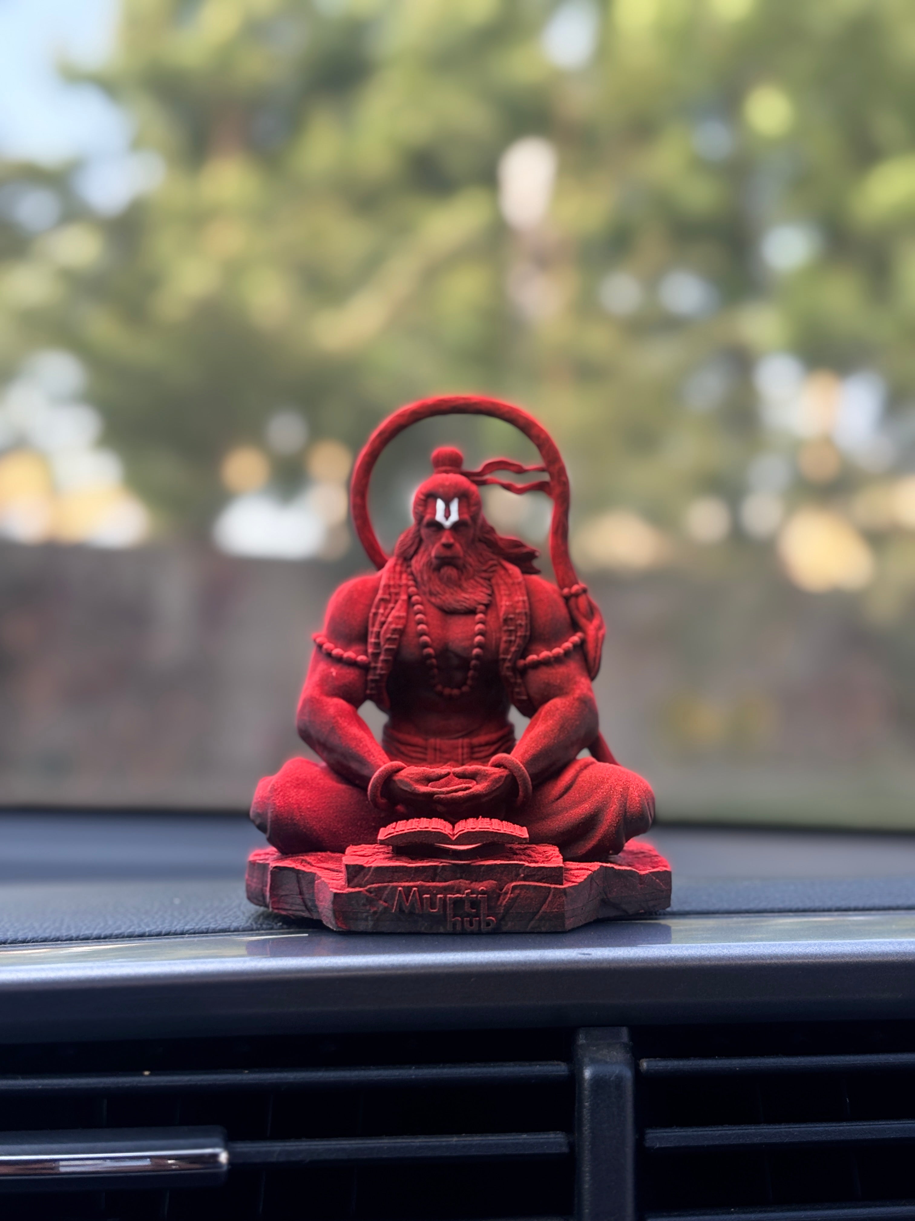Pavan Sut Hanuman Ji — The Road Guardian | Seated Blessing Pose | Car Dashboard Idol