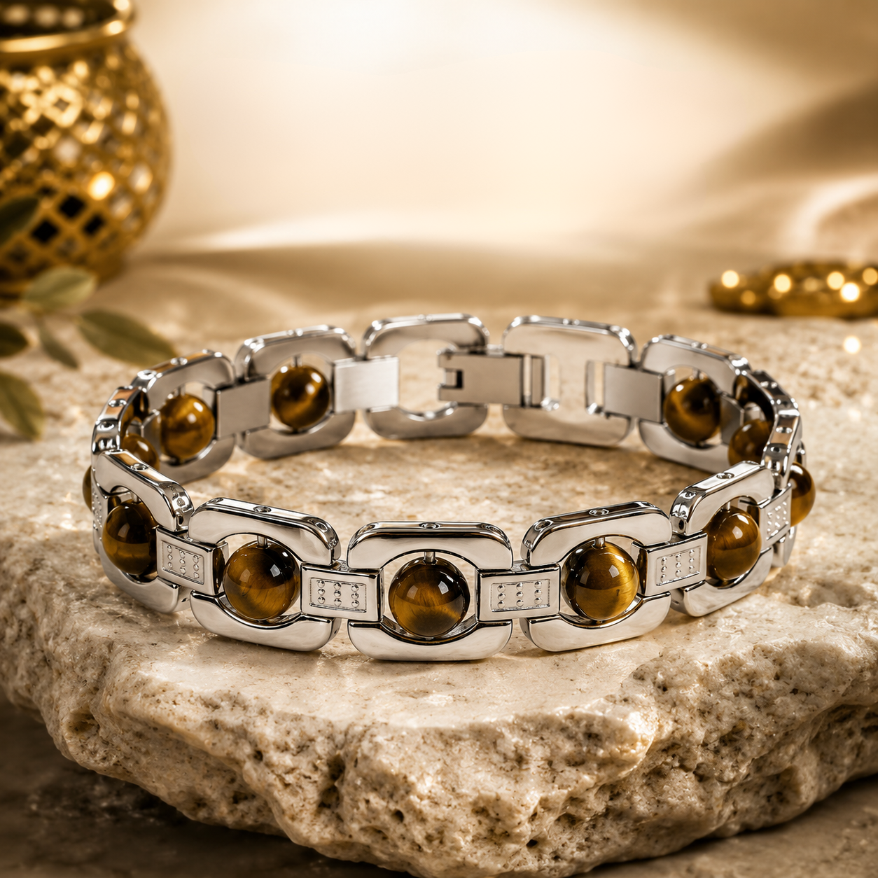 Silver Tiger Eye Bracelet