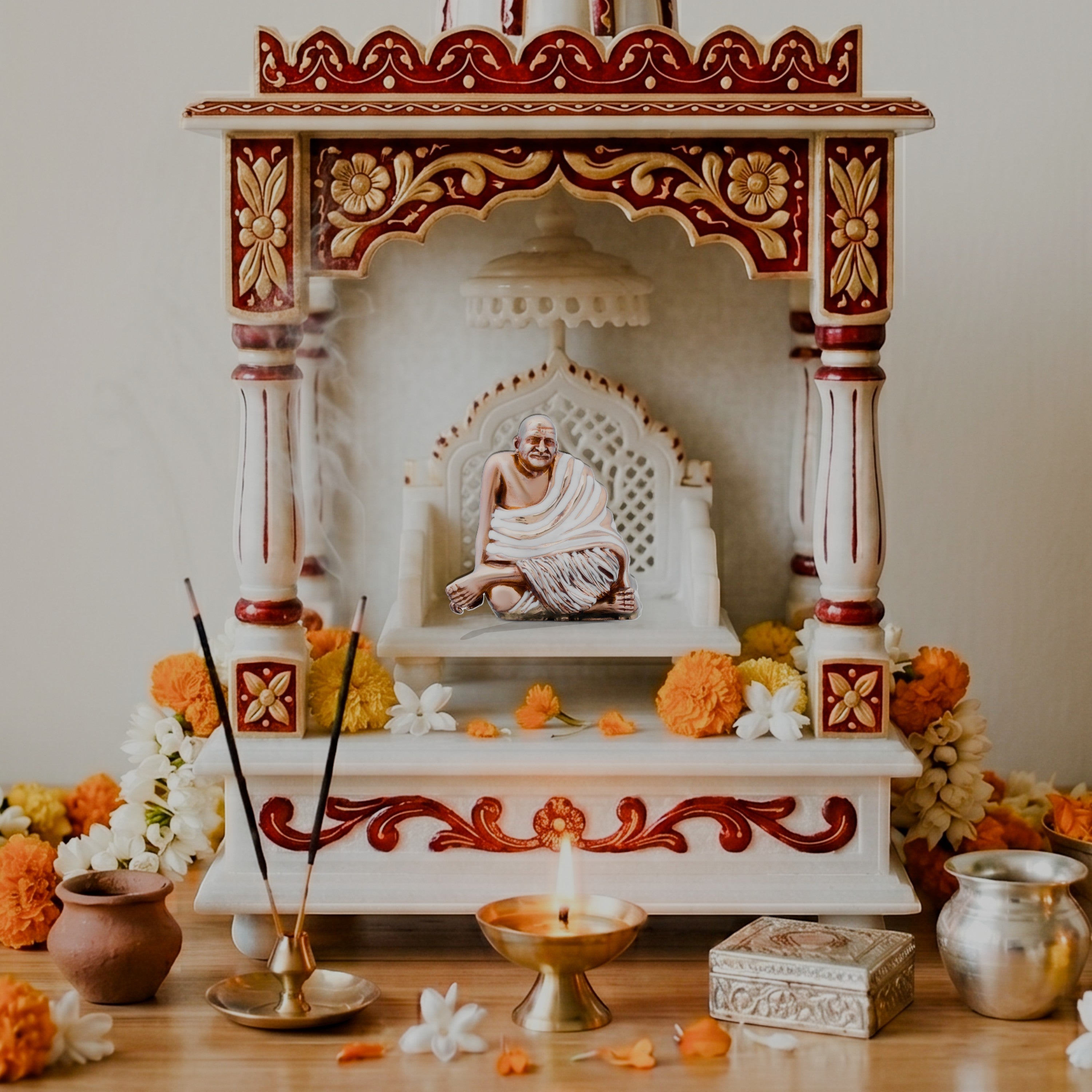Neem Karoli Baba Idol | Divine Guru Ji Murti for Home, Office & Meditation
