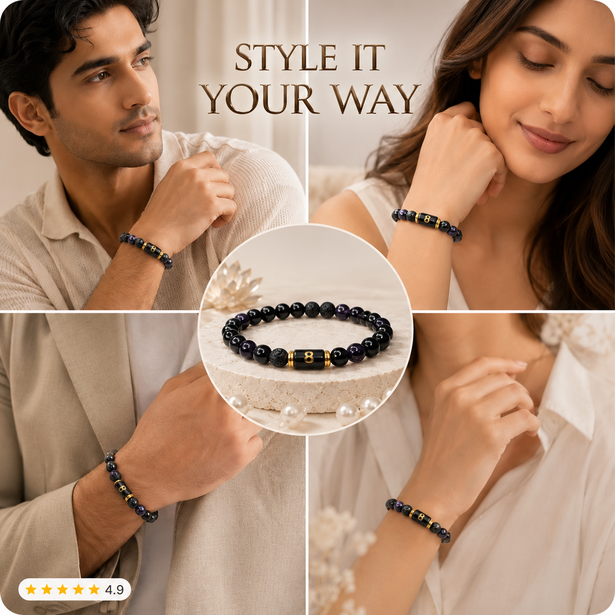 Numero Bracelet – Ruling Number 8 (Saturn)