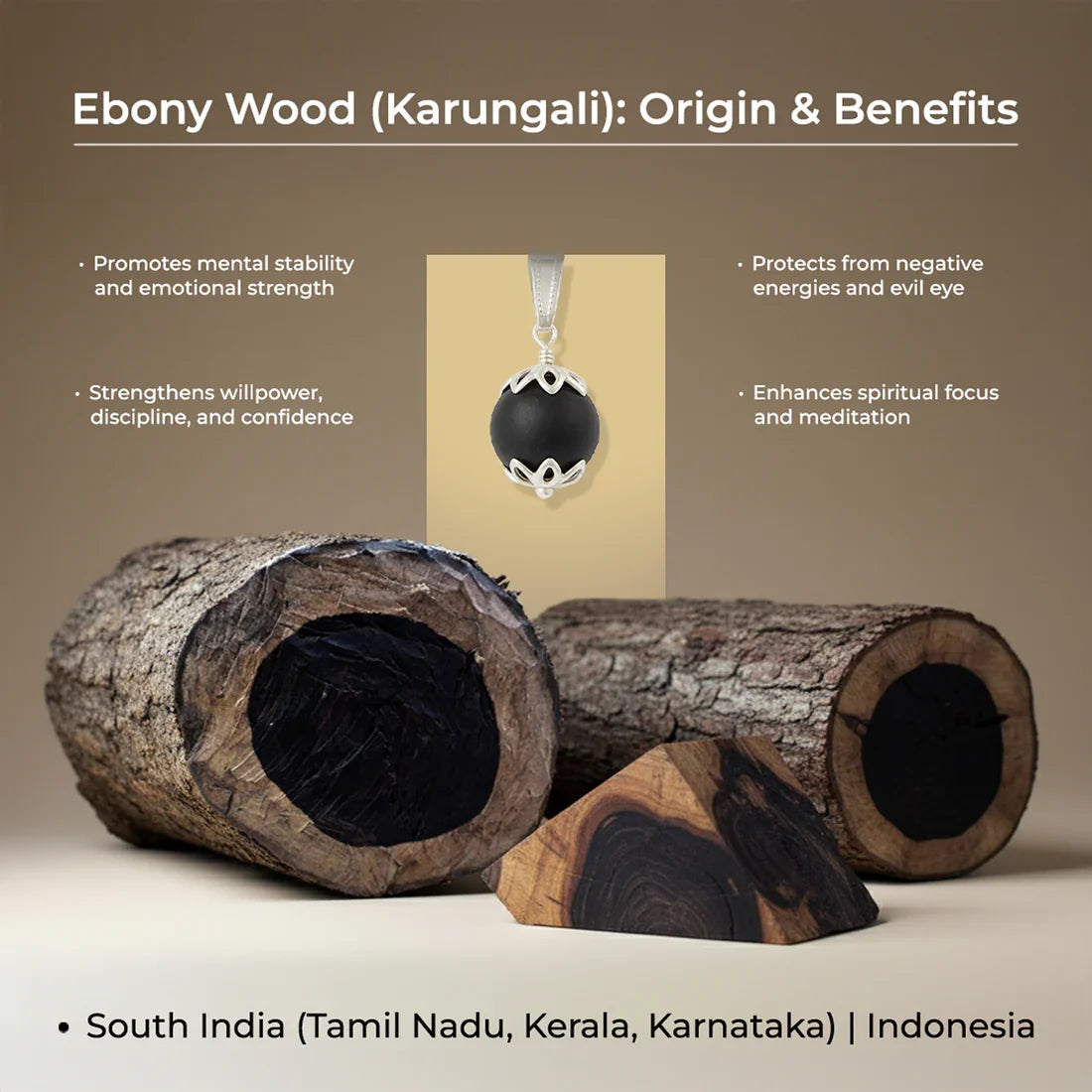 Karungali Devotional Kit (Karungali Mala + Karungali Bracelet + Japa Counter)